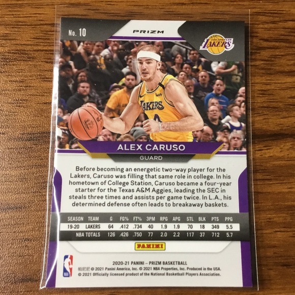NBA Alex Caruso Silver Prizm Panini Prizm 2021 - Picture 2 of 2